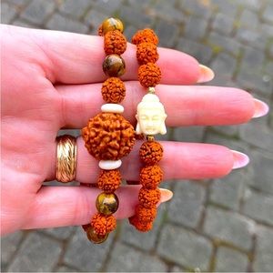 Handmade Rudraksha healing bracelets set